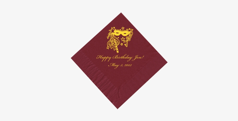 Masquerade Napkins Masquerade Mask Personalized Napkins - Happy Birthday Cristiano Ronaldo, transparent png