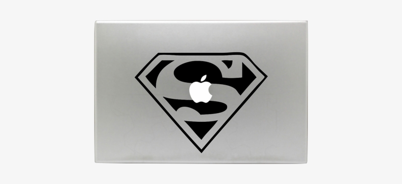 Superman With Apple Symbol Decal Sticker For Macbook - Simple Wallpaper On Android, transparent png