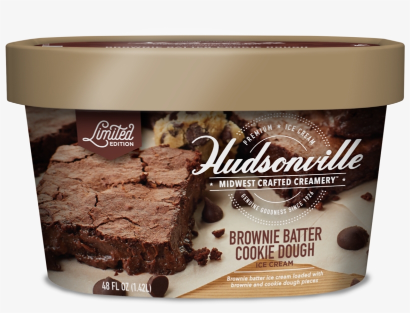 Brownie Batter Cookie Dough Carton - Hudsonville Creamery & Ice Cream Company, Llc, transparent png
