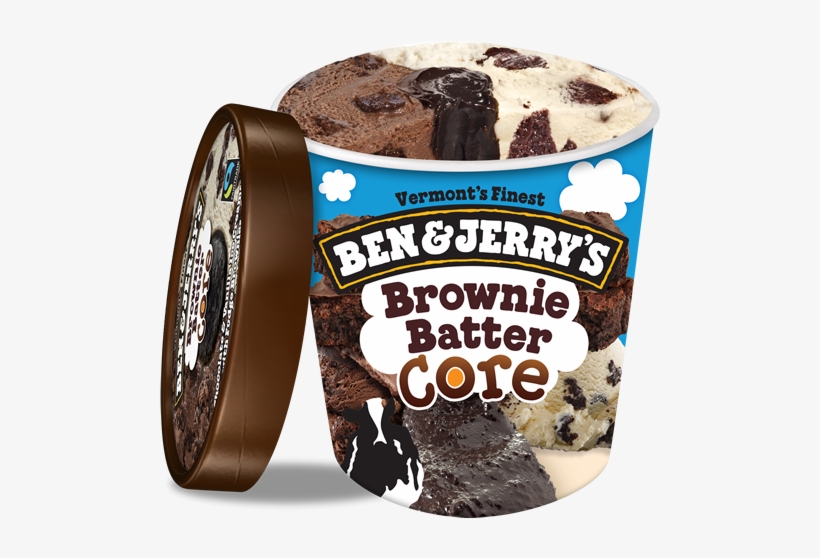 Brownie Batter Core Ice Cream, Pint - Brownie Batter Core Ben, transparent png