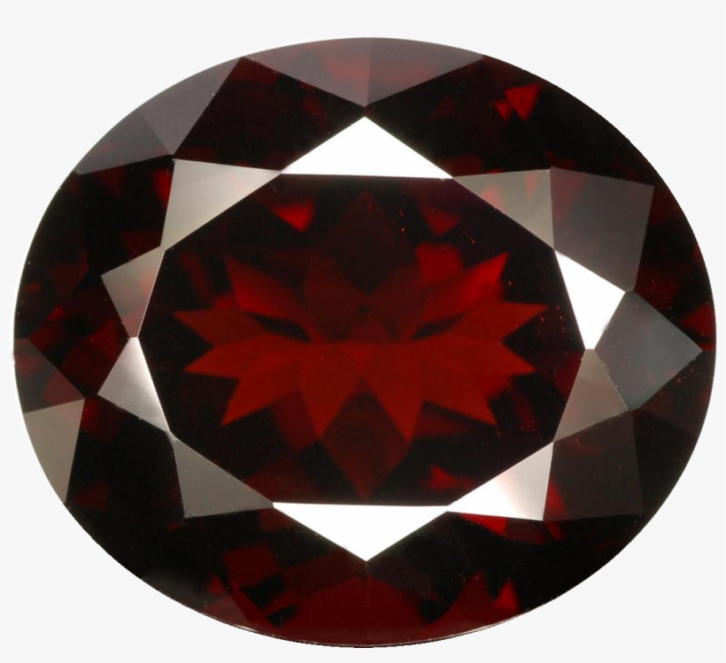 Indian Red Normal Color Garnet - 1ct Sterling Silver Gemstone Stud Earrings - Garnet, transparent png