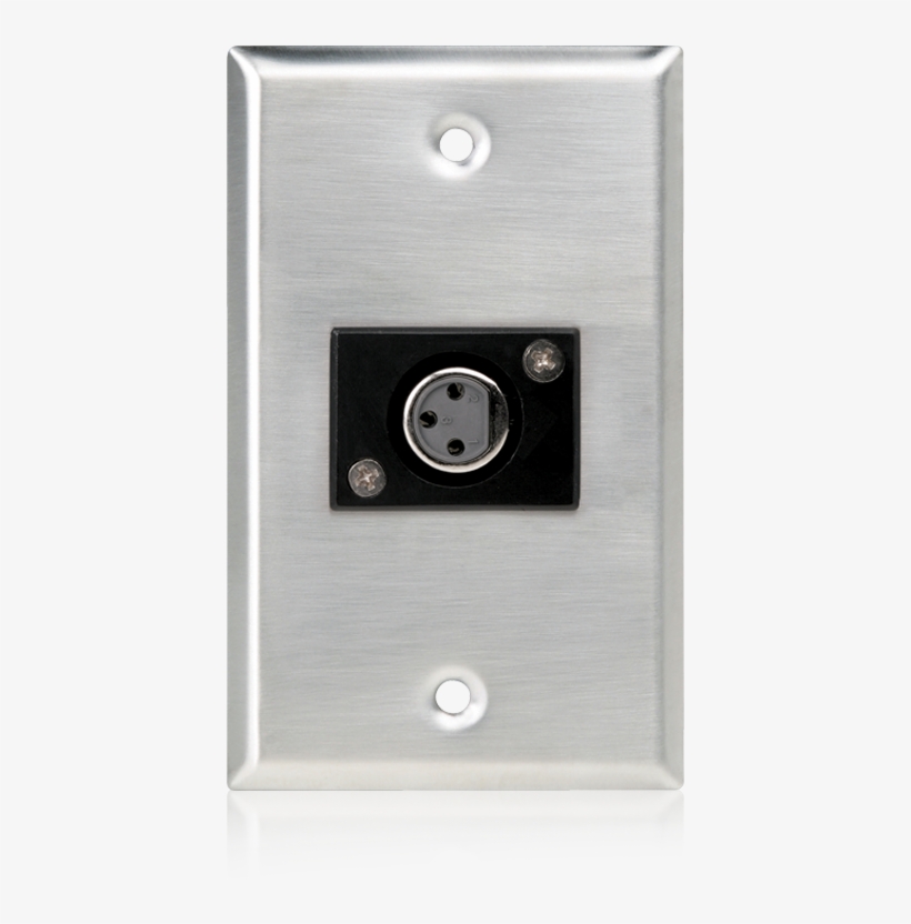 Single Gang Stainless Steel Plate With Female 3 Pin - Xlr Connector, transparent png