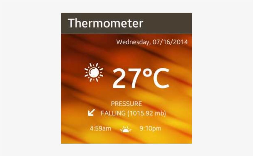 Hot Weather Thermometer - 27 Degrees On Thermometer App, transparent png
