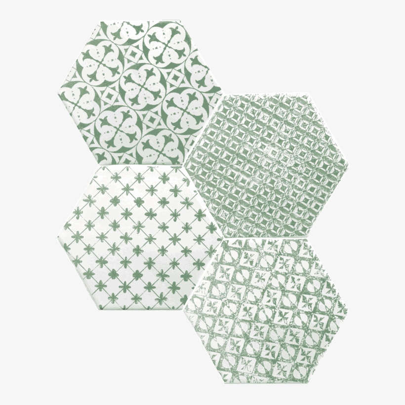 Marrakech Mosaic Verde Cem10 - Capitol Souk Blue Patchwork Hexagon Tiles 15x15cm, transparent png