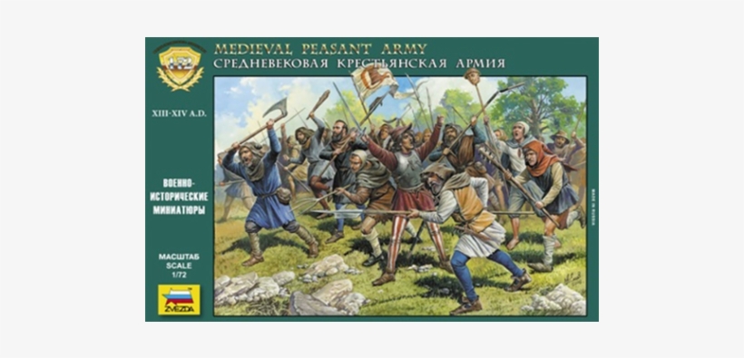 Medieval Peasant Army, 1/72 By Zvezda, Model Figures, transparent png