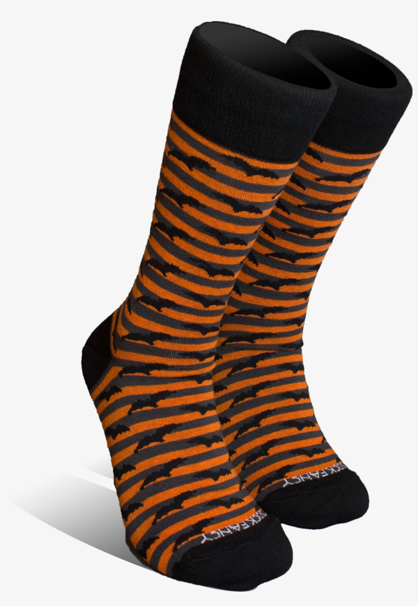 Spooky Halloween Bats Sock - Sock, transparent png