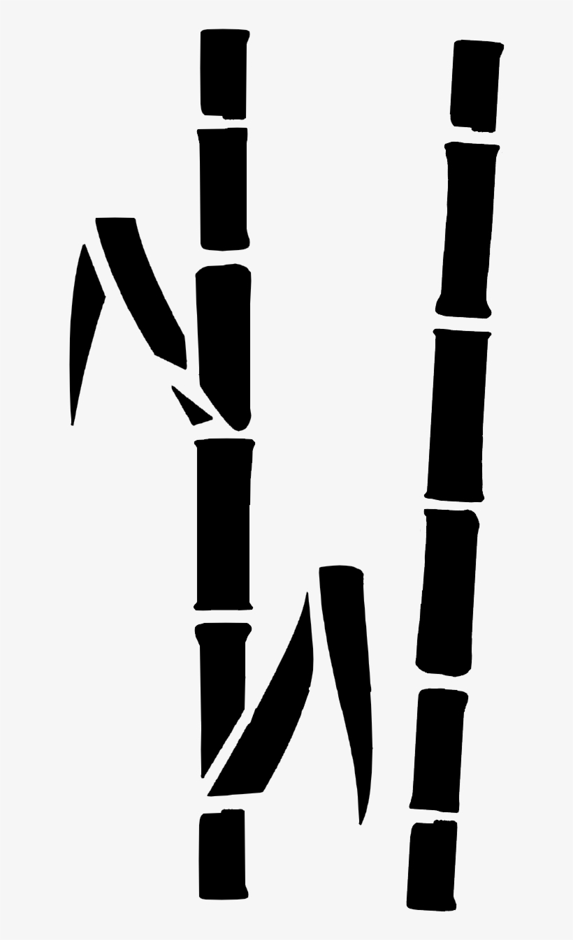 Bambou Dessin Noir Et Blanc - Bamboo Stencil, transparent png