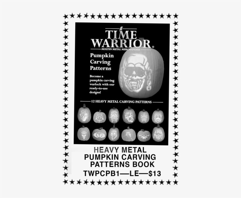 Heavy Metal Pumpkin Carving Patterns Book Timewarrior - Nad C545bee, transparent png
