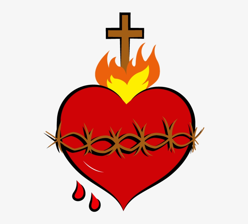 In Corde Iesu - Sagrado Corazon De Jesus Caricatura, transparent png