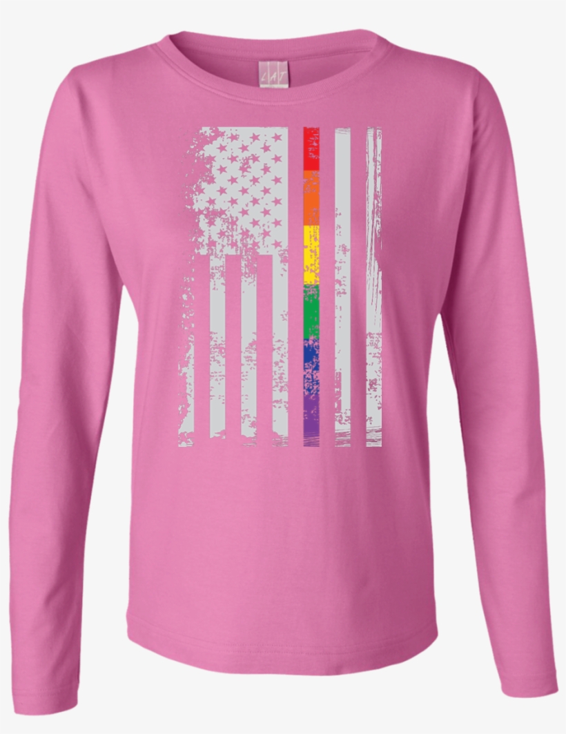 Rainbow Pride Usa Flag Strip T Shirt, Hoodie - T-shirt, transparent png