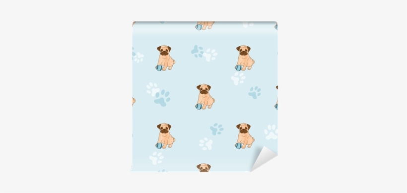 Cute Pugs Seamless Pattern - Dog, transparent png