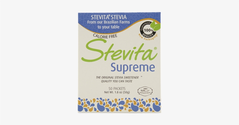 B907 - Packets - Stevita Stevia Supreme Sweetener, 1.80 Ounce, transparent png