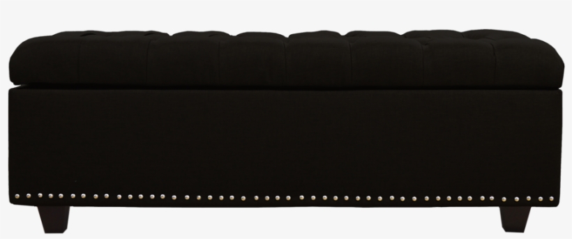 Monte Carlo Black Ottoman - Leather, transparent png