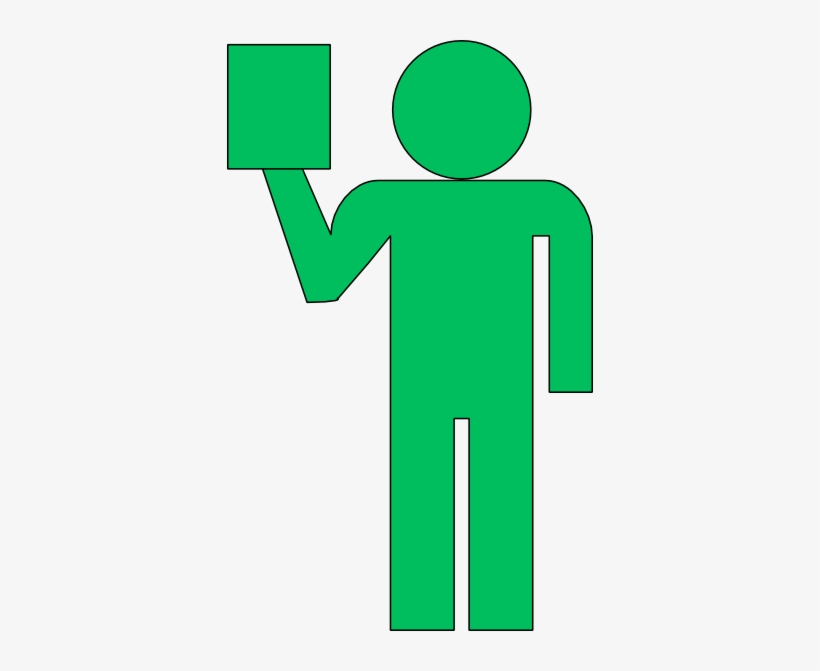 This Free Clip Arts Design Of Man With Ipad Green - Clip Art, transparent png