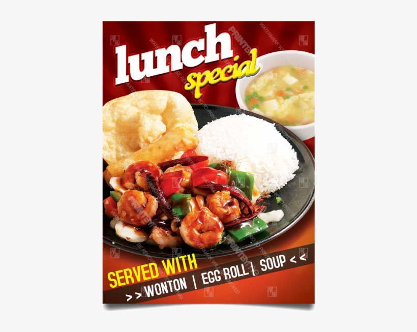 Cf-304 Chinese Food Lunch Special Poster - Seafood, transparent png