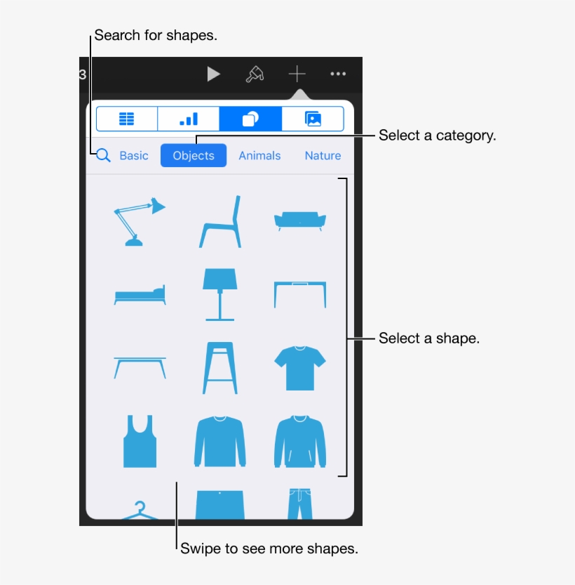 Keynote For Ipad - Add Shapes In Keynote, transparent png