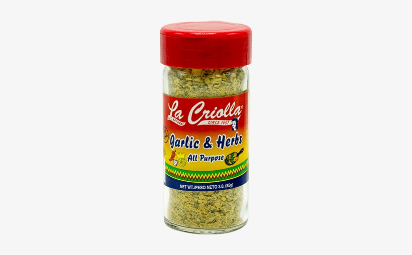Garlic & Herbs , All Natural, 3oz, Set Of 6 Glass Jars - La Criolla Ground Allspice, 2.5 Oz, (pack, transparent png