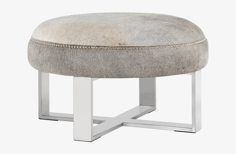 Sunpan Rhea Cowhide Ottoman - 101710, transparent png