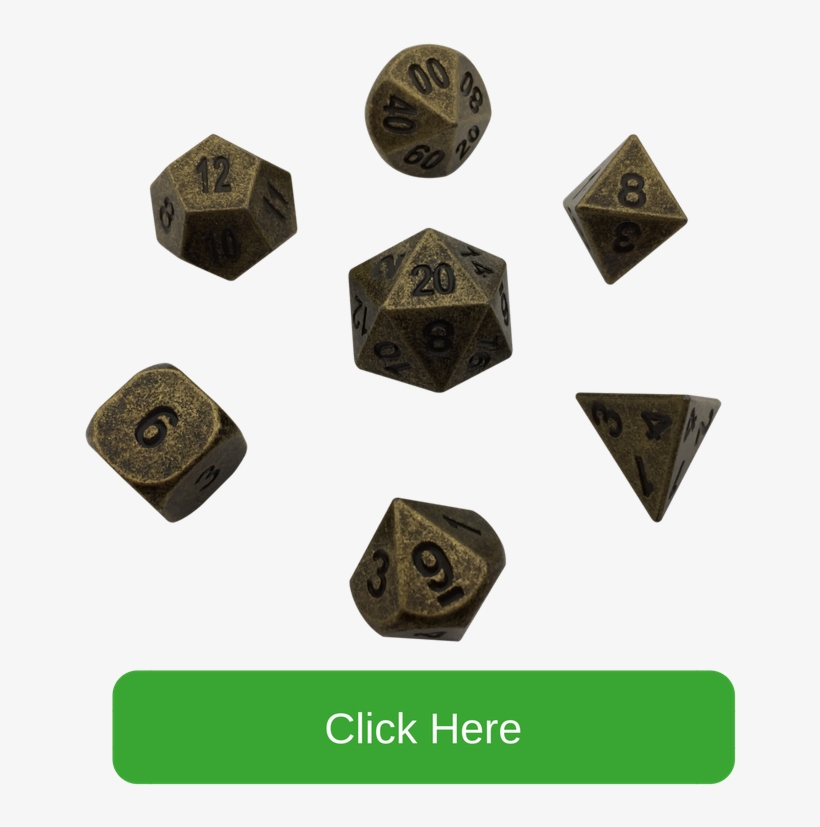 Gunmetal Gold Color With Black Numbers Metal Dice - Gold, transparent png