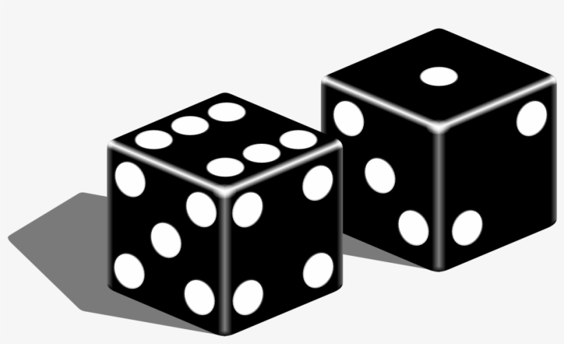 Black Dices Dices 2 999px 76 - Dibujos De Dados, transparent png