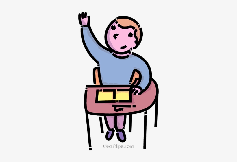 Estudiante De Levantar La Mano En Clase Libres De Derechos - Levantar La Mano En Clase, transparent png