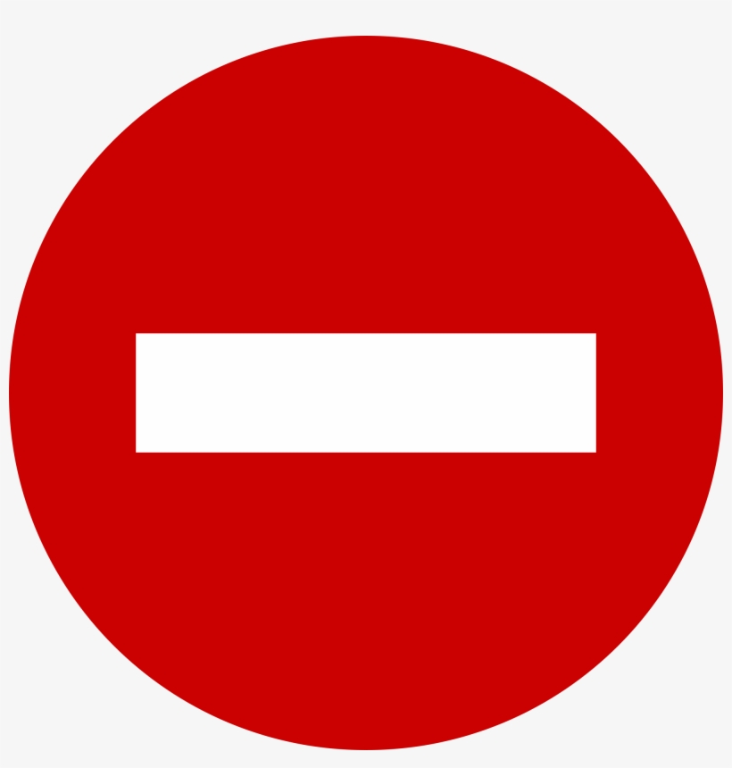 Open - Road Sign No Entry, transparent png
