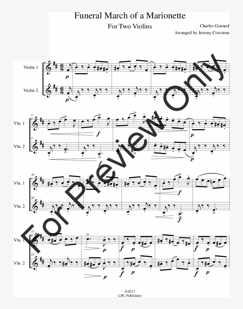 Funeral March Of A Marionette Thumbnail - America Grade 3 Violin, transparent png
