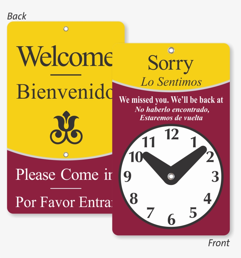 Zoom - Buy - Sorry We Missed You Sign In Spanish, transparent png