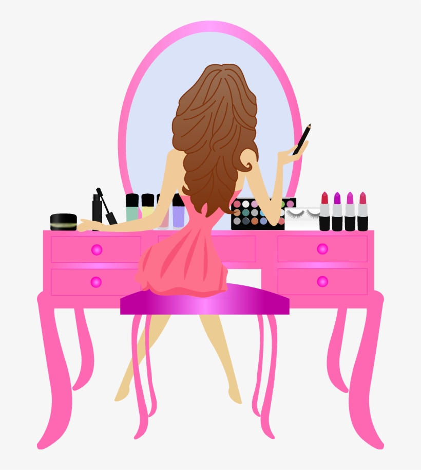 Maquiagem Em Png Queroimagem Ceiç Crispim - Penteadeira De Maquiagem Desenho, transparent png