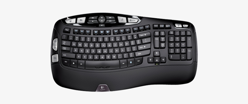 Keyboards - Logitech Wireless Keyboard K350, transparent png