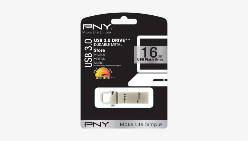 All Prices Are Vat Included - Pny Hook Attaché 3.0 Usb Flash Drive - 32 Gb - Black, transparent png