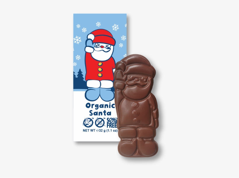 Moo Free Organic Dairy Free Chocolate Santa - Moo Free Santa, transparent png