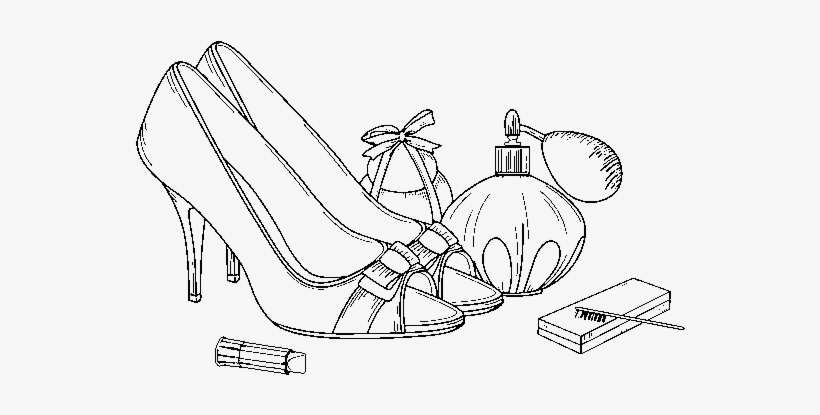 Sapatos E Maquiagem - Maquillaje De Mujer Para Colorear, transparent png