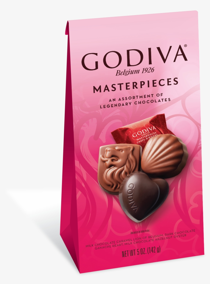 Godiva Masterpieces Valentine's Assorted Chocolates, - Godiva Belgium Masterpieces Dark Chocolate Ganache, transparent png