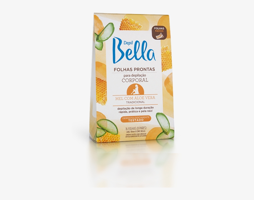 Depil Bella Folhas Prontas Corporal Mel Com Aloe Vera - Folha Pronta Depil Bella Corporal, transparent png
