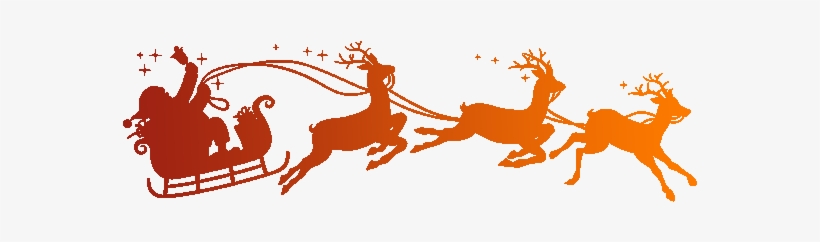 Spectacles Clochette Et Le Père-noël - Santa Claus With Reindeer Vector, transparent png