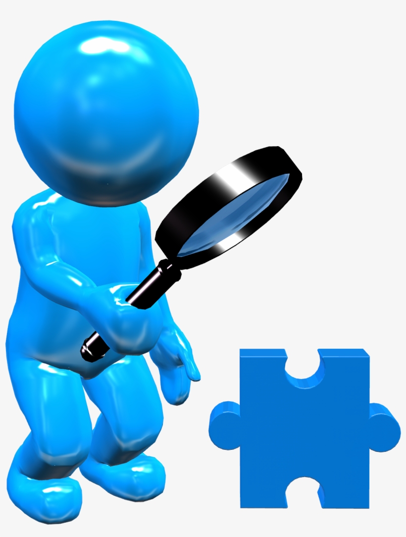 3d Character Magnifyingglass Puzzle - Goal-setting Theory, transparent png