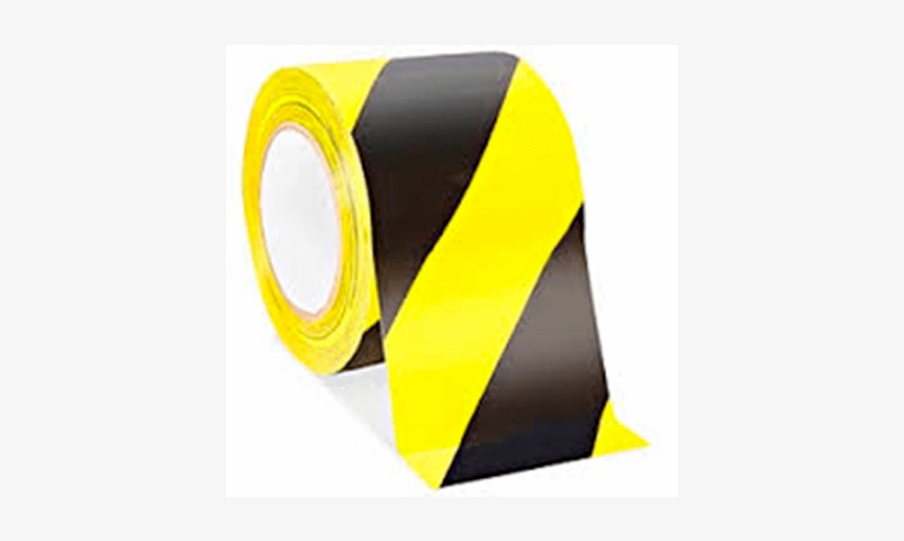 Cinta Adhesiva Color Amarillo Negro - Uline Heavy Duty Vinyl Safety Tape - 4" X 36 Yds, Yellow/black, transparent png