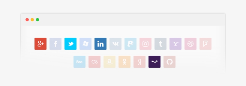 You Get 19 Popular Social Network Login Buttons In - Google, transparent png