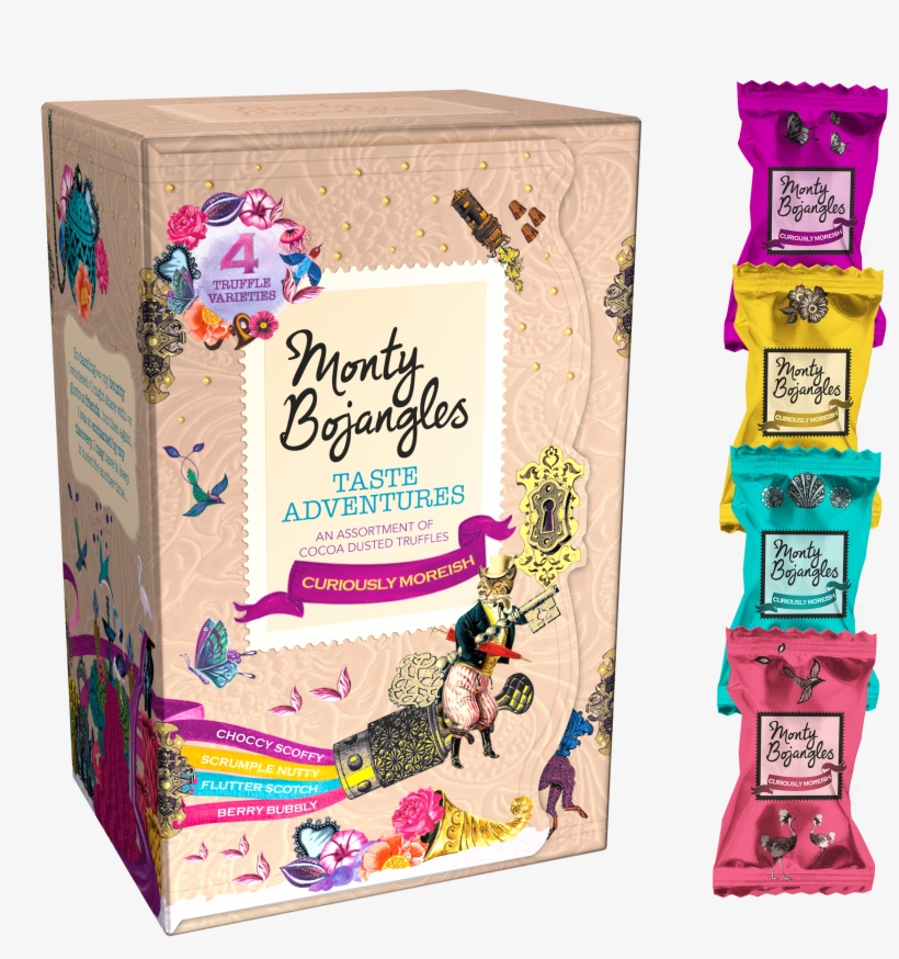 Taste Adventures Treasure Box 200g - Monty Bojangles Taste Adventure 6 Varieties Chocolate, transparent png