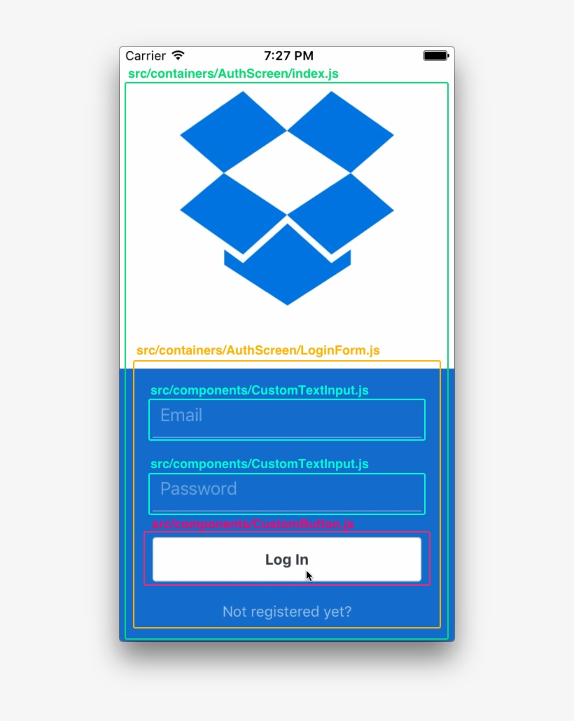Animations Info And App Flow Description - React Native Login Register, transparent png
