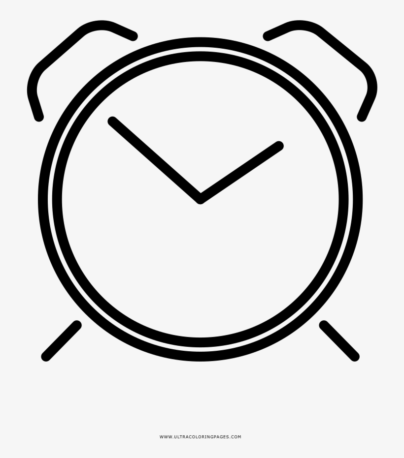 Despertador Página Para Colorear - Alarm Clock, transparent png