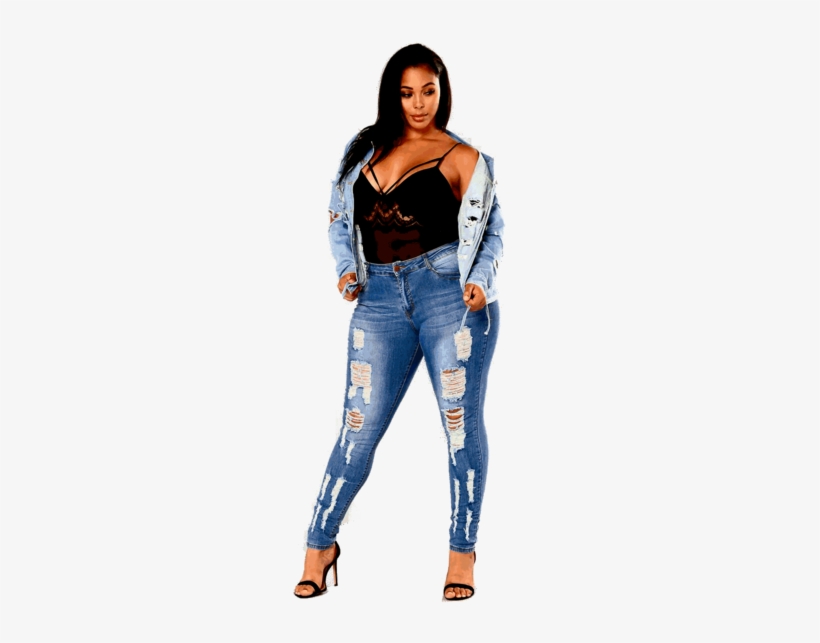Share This Image - Denim Pants Hole Women Hollow Out Trousers Skinny Jeans, transparent png