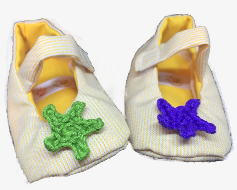 Zapatos De Correa Rayas Amarillas Y Estrellas - Shoe, transparent png