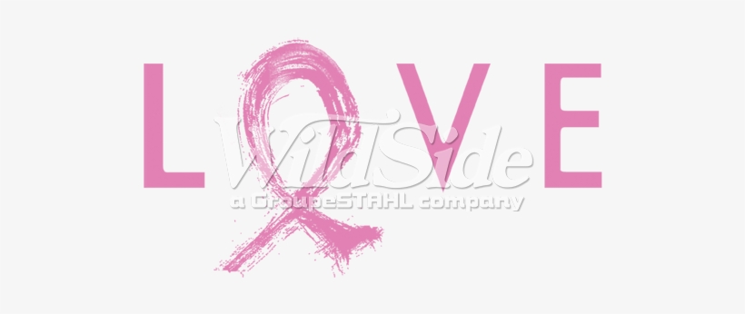Love Ribbon - Pink Ribbon - Printed T-shirt, transparent png