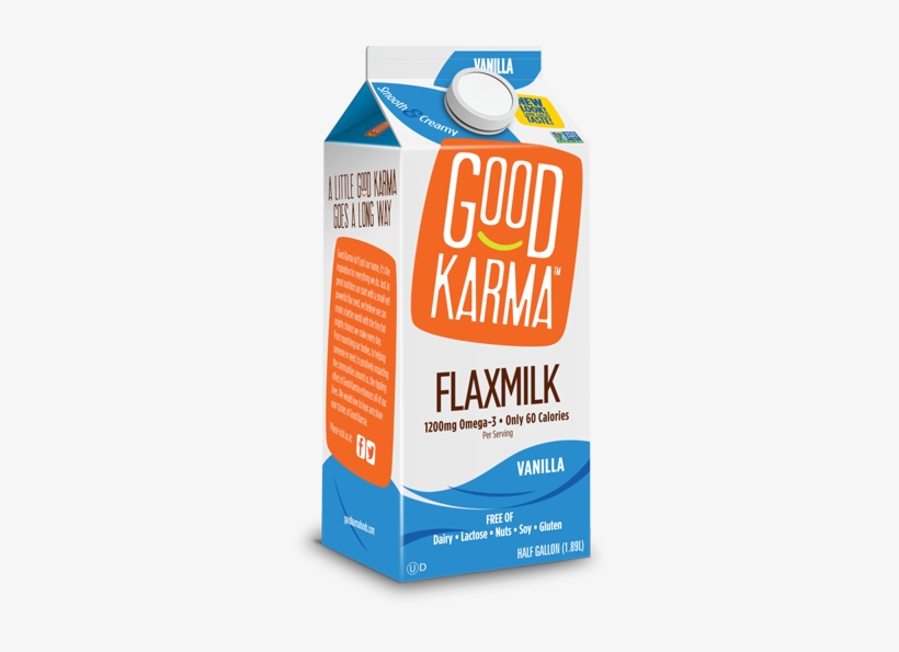 Vanilla Flaxmilk Good Karma Flax Milk 313x541 PNG Download PNGkit