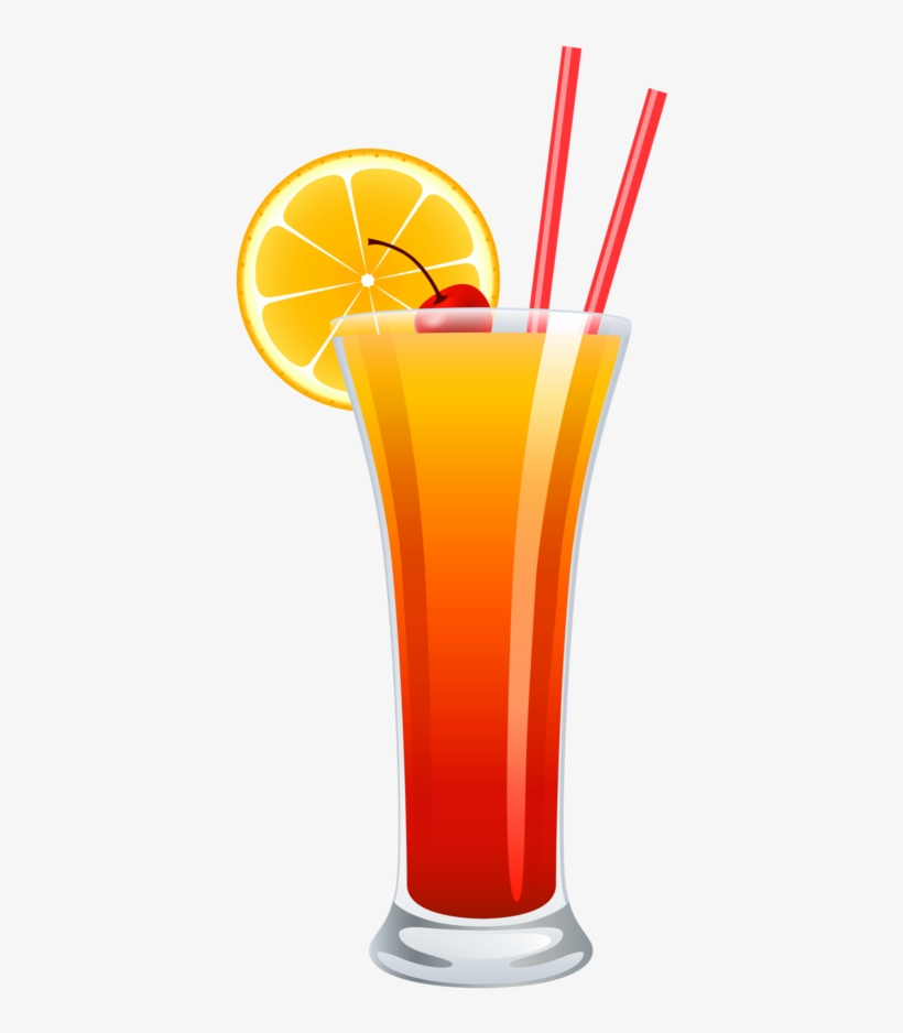 Tequila Sunrise Cocktail Png, transparent png