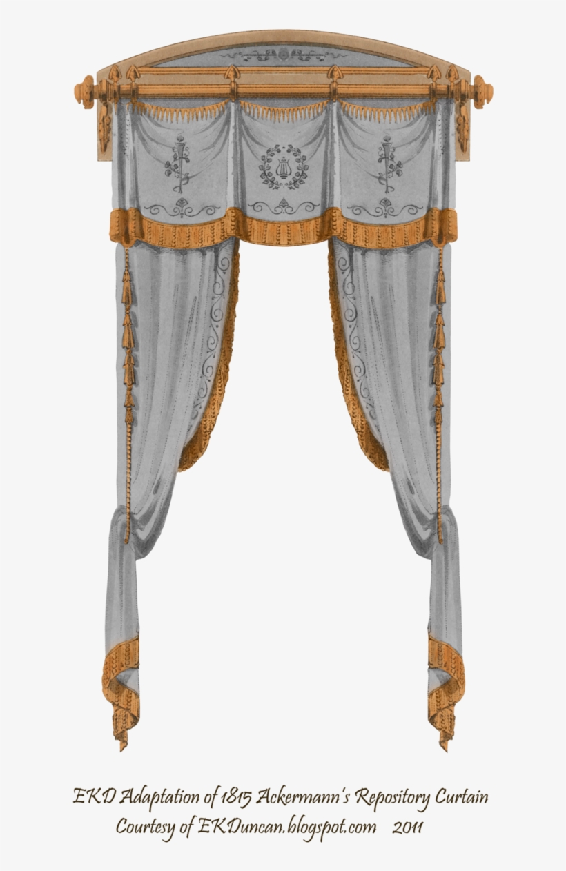 1815 French Curtain - Vintage Curtain Png, transparent png
