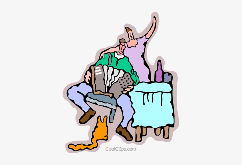 Husband And Wife Singing With Accordion Royalty Free - Accordion Husband And Wife, transparent png