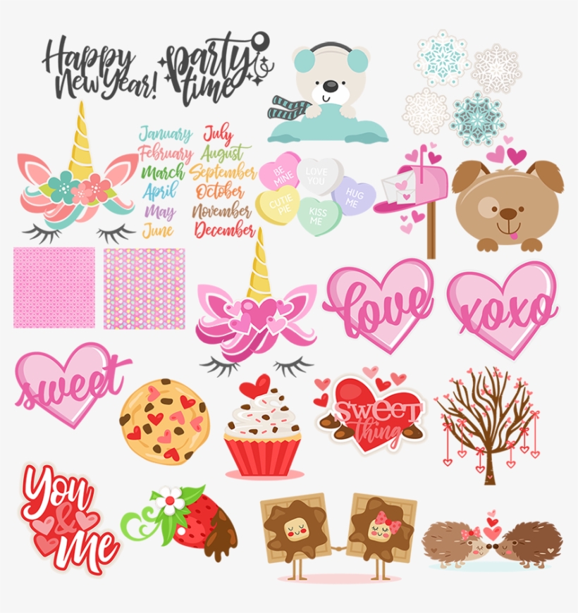 Miss Kate Cuttables January Freebies For Scrapbooking, - Cricut, transparent png